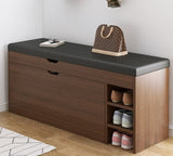 Bucket Flip Shoe Cabinet with Cushioned Seat