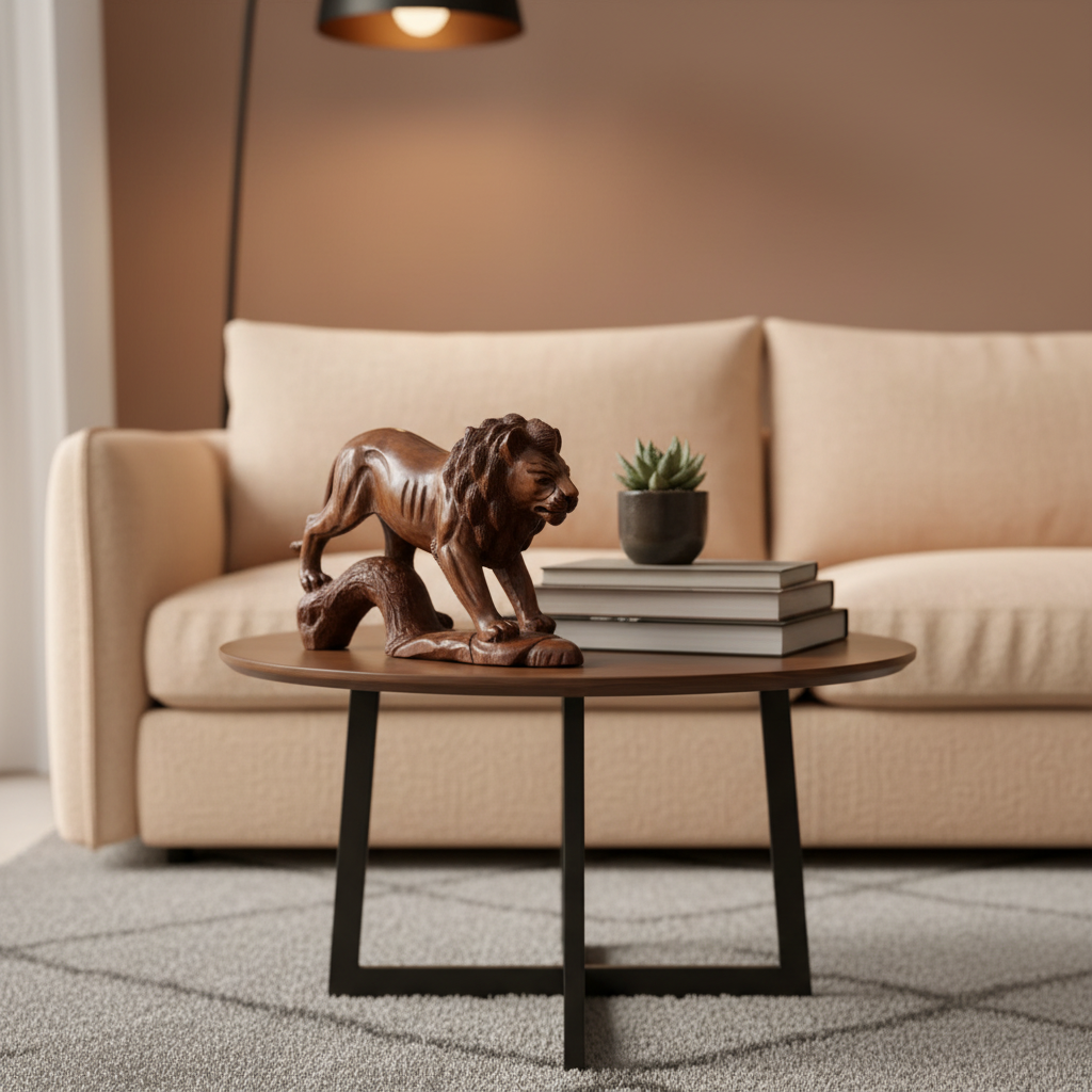 Lion Statue Décor (35 × 24 cm)