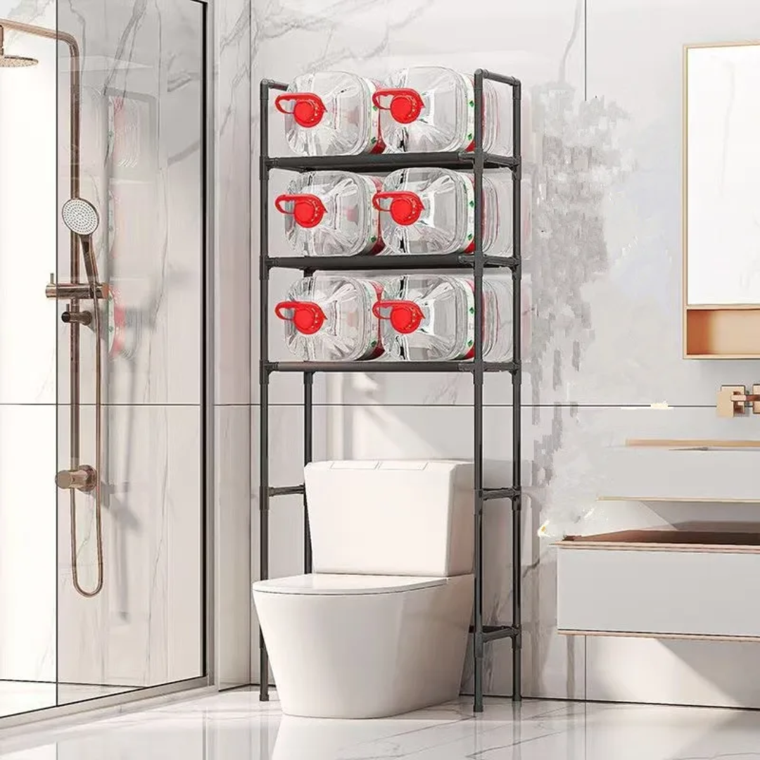 Detachable Metallic Frame 3-Layer Toilet Rack