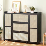 26Pair Wooden Bamboo Shoe Cabinet