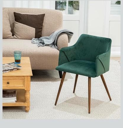 Velvet Chair with Armrests