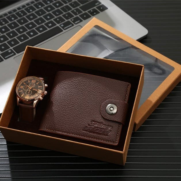 Men’s Watch and Wallet Gift Set Elegant Gift Collection