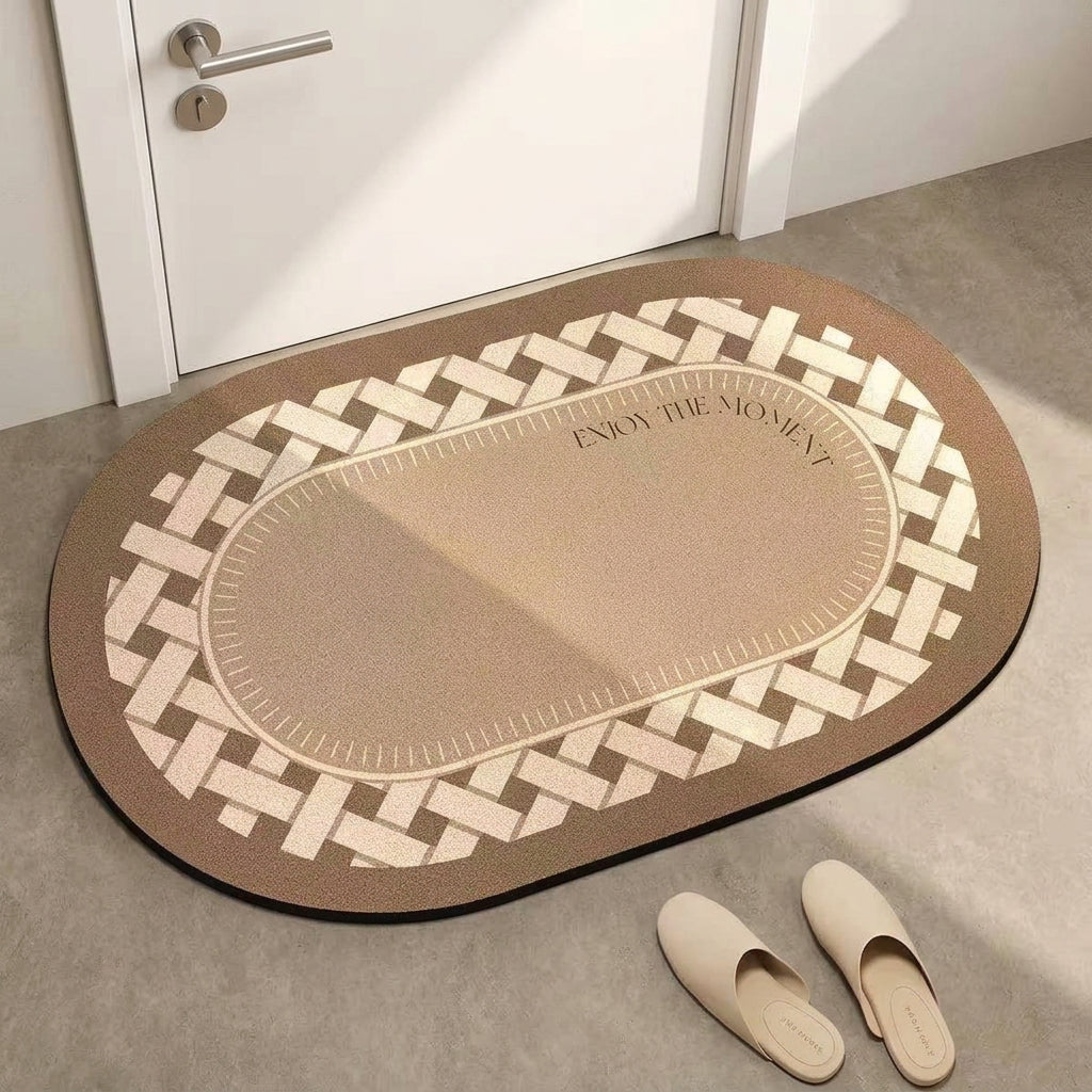 50 × 80cm Oval Absorbent Bathroom and Door Mat