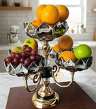 Heavy Glass 5-Arm Fruit Bowl