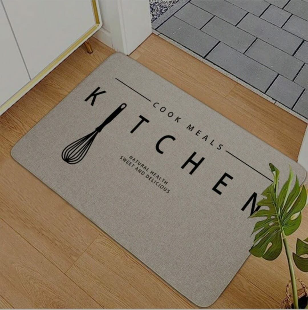 High absorbent kitchen mat with non slip rubber bottom 60 × 40 cm
