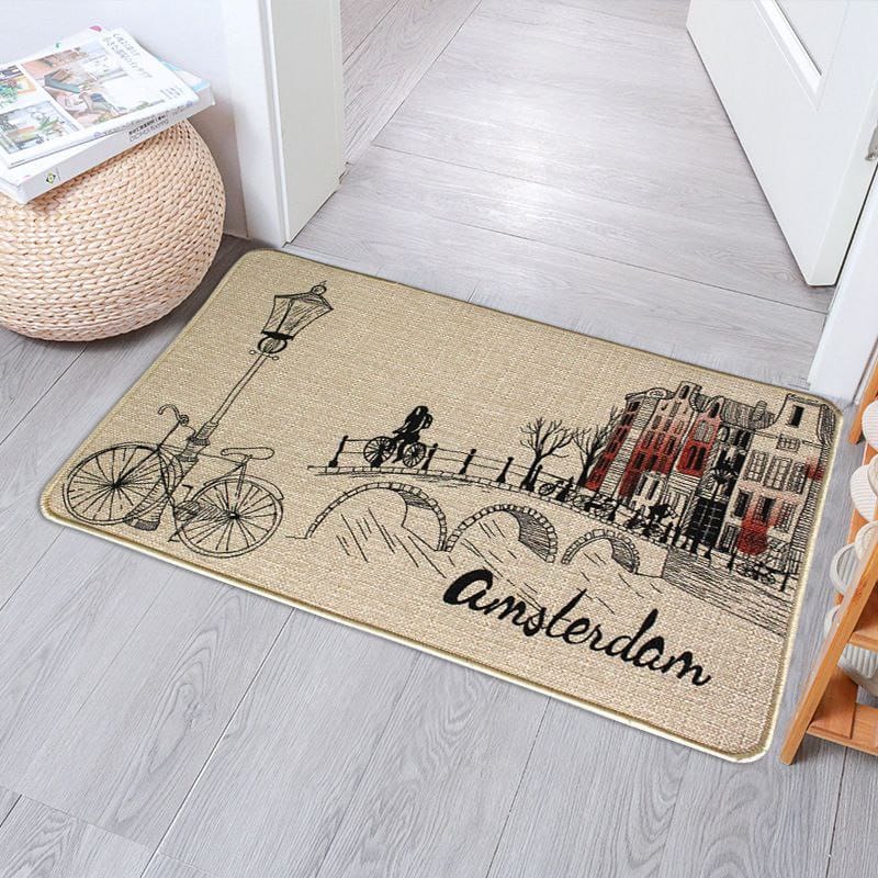 Rubber bottom entry door mat sized 40×60cm, machine washable and suitable for indoor use