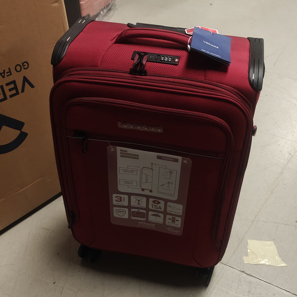 Set of 3 Travel Toledo Suitcase  19", 24" & 29