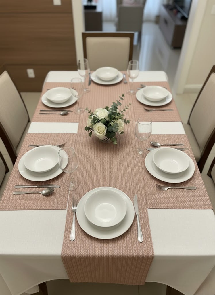 5Pcs Tablemats Nordic Rectangle Woven