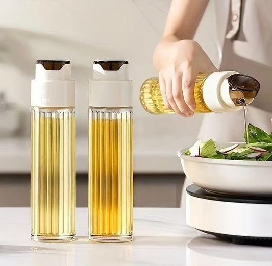 Luxury 500ml glass oil jar with elegant transparent design