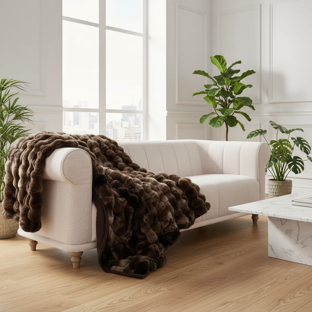 Faux Fur Throw Blanket