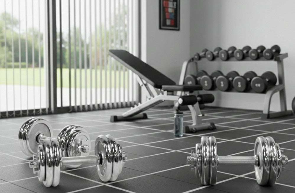 Chrome Dumbbells Set with Carry Case