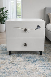 Durable wooden bedside drawer table with compact design 50 × 40 × 48 cm