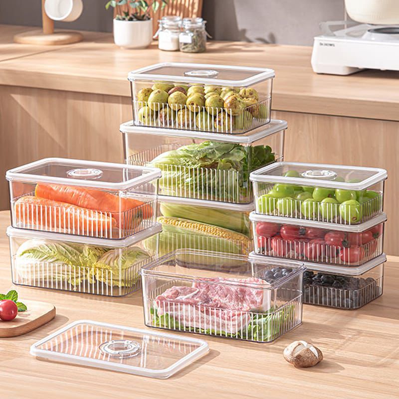 3Pcs Acrylic Fridge Organizer