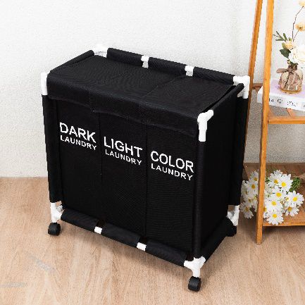 Laundry Basket With Wheels And 2 Inserts