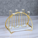 Glass Water Cup Rack With Spin Drainboard