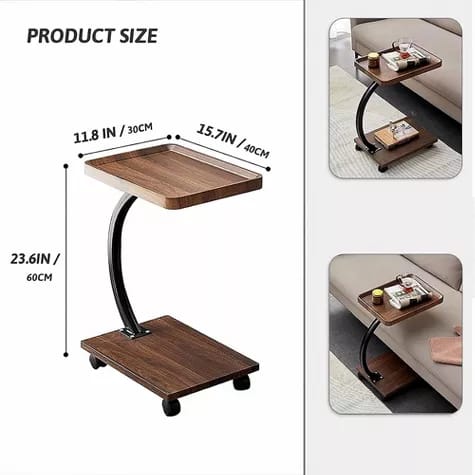 Adjustable C-Shaped Side Table Stool