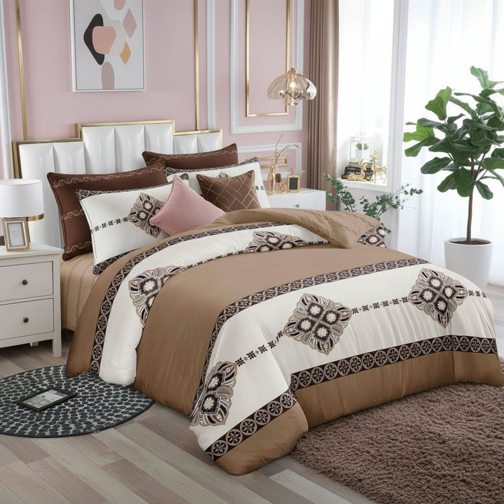 Binded Cotton Duvet Set 220 × 240cm
