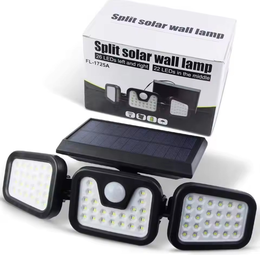3 Head Solar Motion Sensors Flood Light