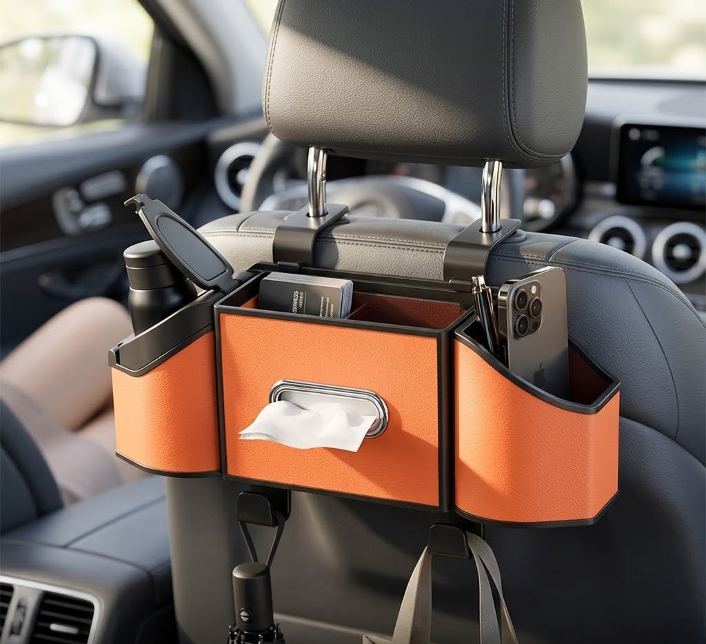 7-in-1 Car Rear Seat Storage Box