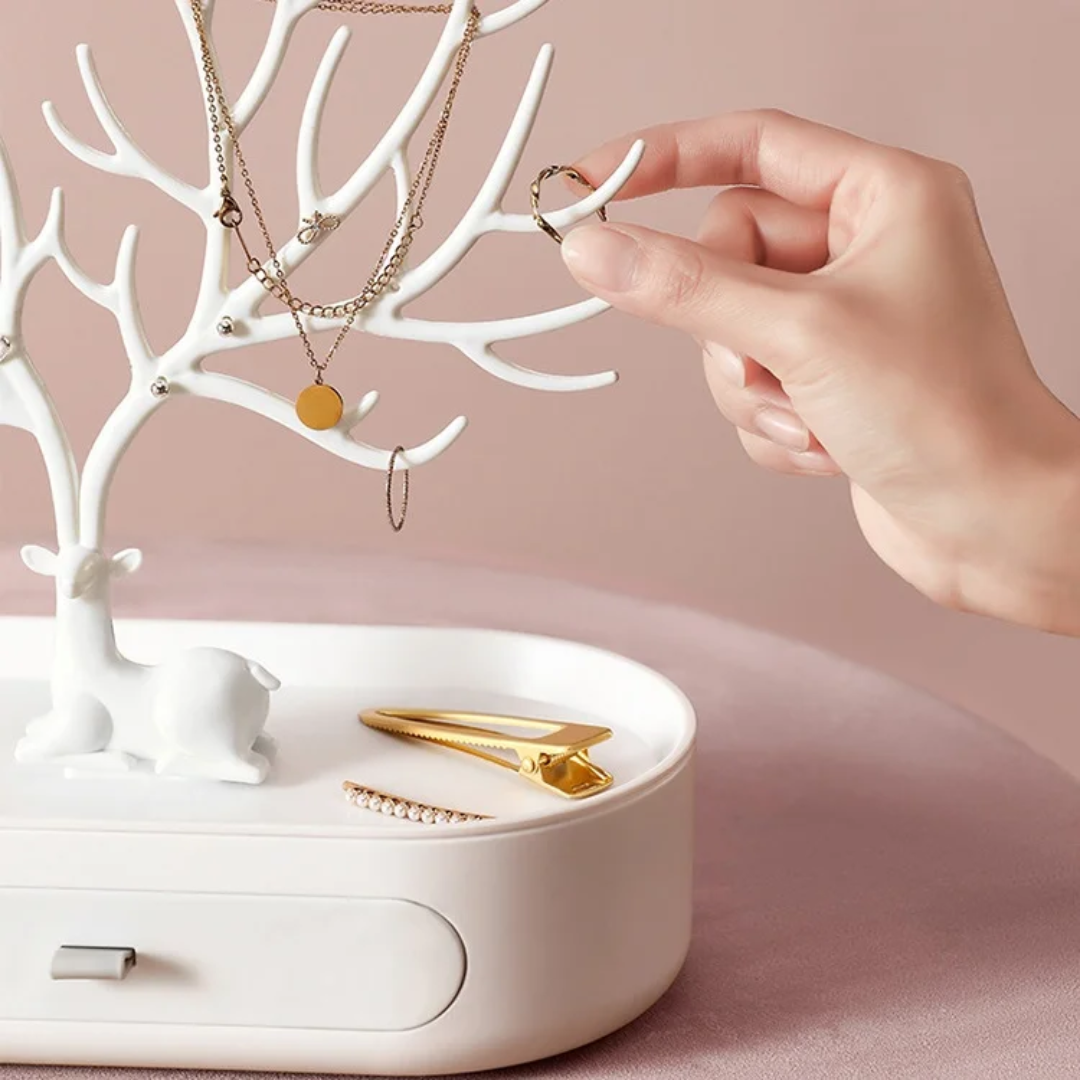 Antler Jewelry Stand with Drawer