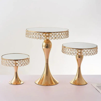 3Pcs Gold Cake Stand Set