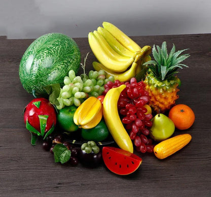 13pcs assorted decorative artificial fruits set for home and kitchen décor