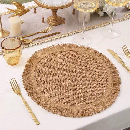 6 Piece Nordic Tassel Woven Table Mat Set