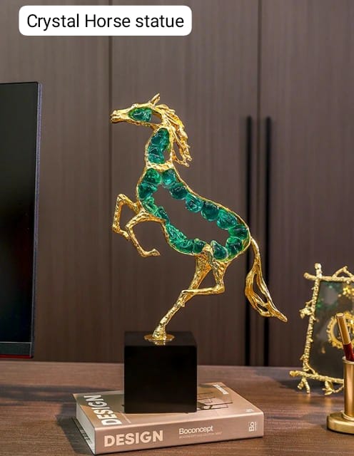 Crystal Horse Statue Sculpture