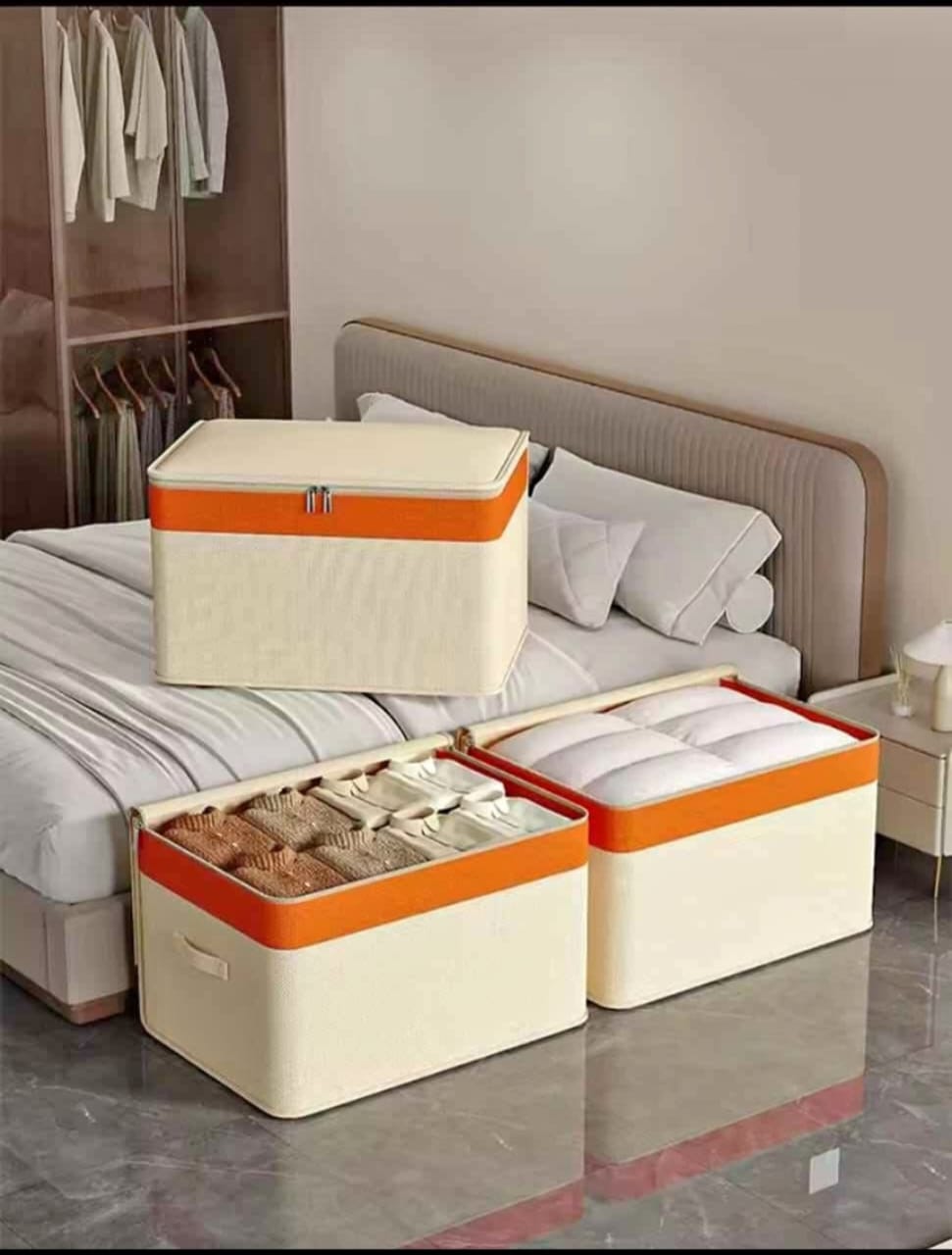 Canvas Quilt and Clothing Storage Organizer