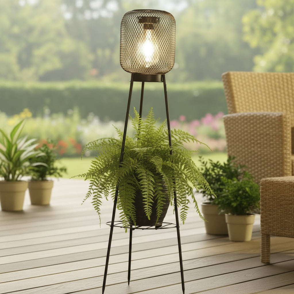 Solar outdoor garden patio lantern measuring 80 × 22 × 22cm for walkways and outdoor spaces