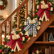 Christmas Plaid Decorative Bow in Black and White or Red and Black for Festive Tree, Wreath and Garland Decorations available in Nairobi, Kenya