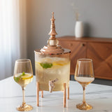 Decanter With 2-Piece Gold Wine Glass Set