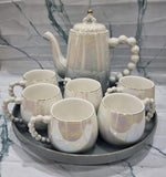 8-Piece Rotating Tray Tea Set