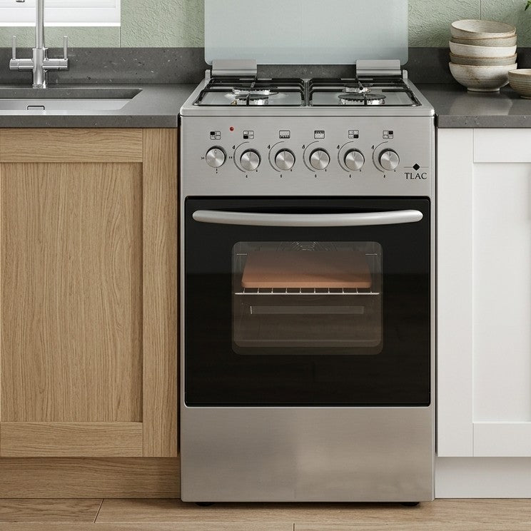 TLAC 50x50 Free Standing Cooker Inox with 3 Gas and 1 Electric Burner TLHA0095