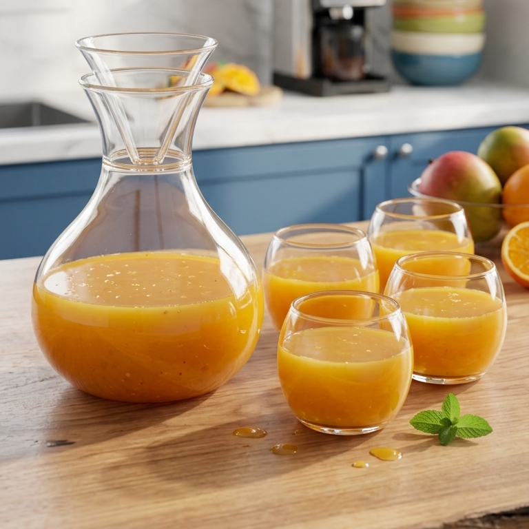 Lemon Decanter Round Set With 4 Glasses