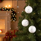 6Pcs Snow White Decorative Balls