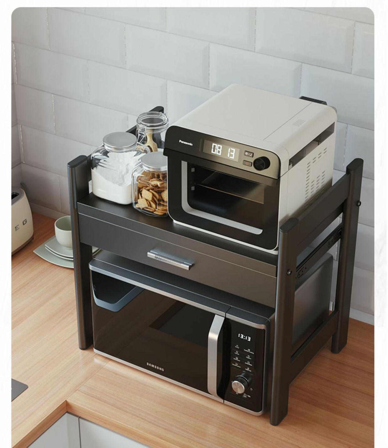 Heavy Duty Microwave Stand with Drawer