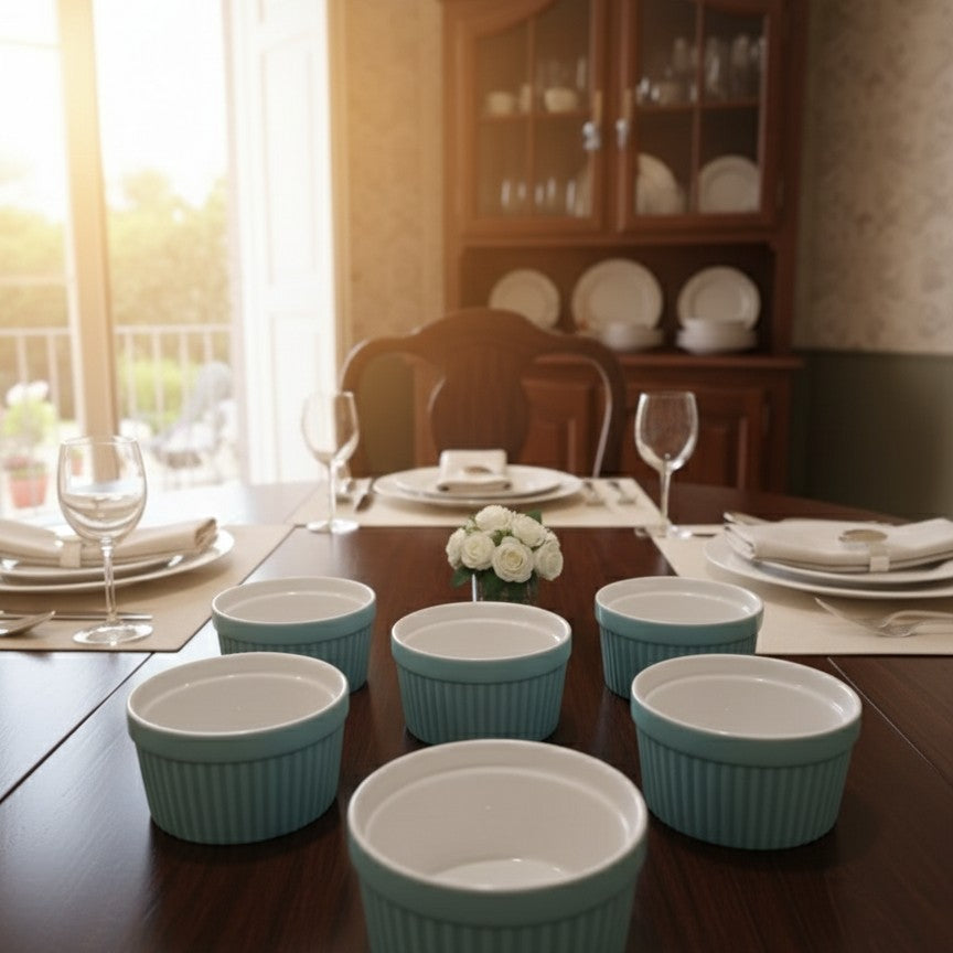 6Pcs Dessert Blue Bowl Set