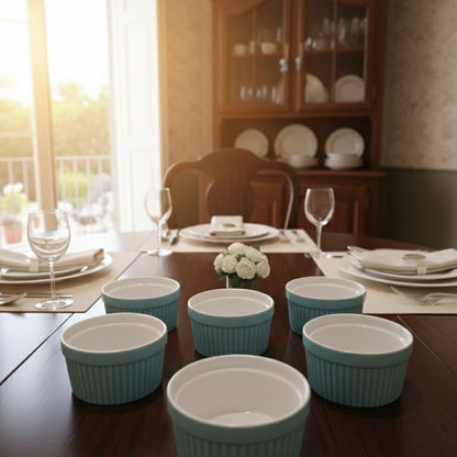 6Pcs Dessert Blue Bowl Set