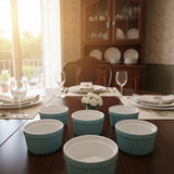 6Pcs Dessert Blue Bowl Set