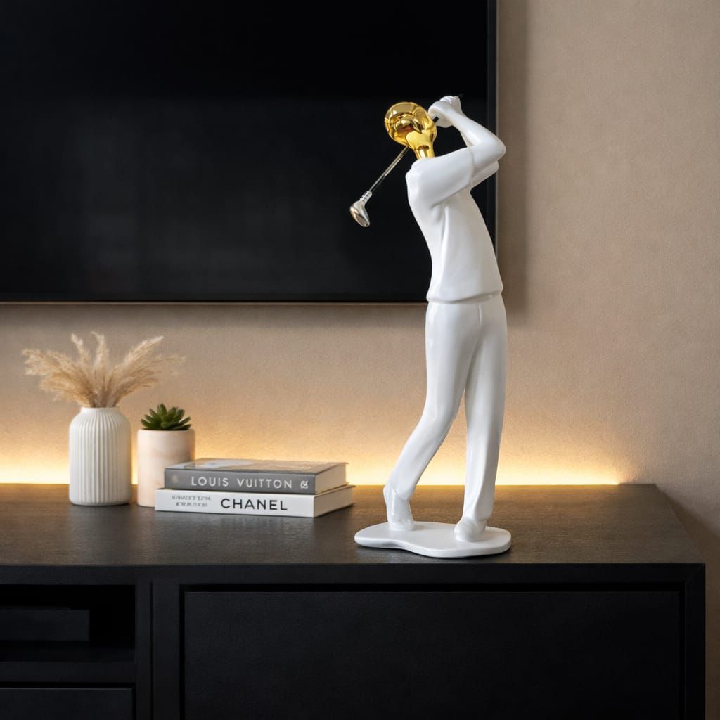 Golfin resin statue