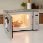 Silver Ramtons 20 liter microwave and grill with speed defrost and multiple power levels