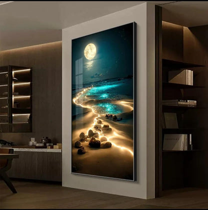 LED Wall Art with Digital Clock