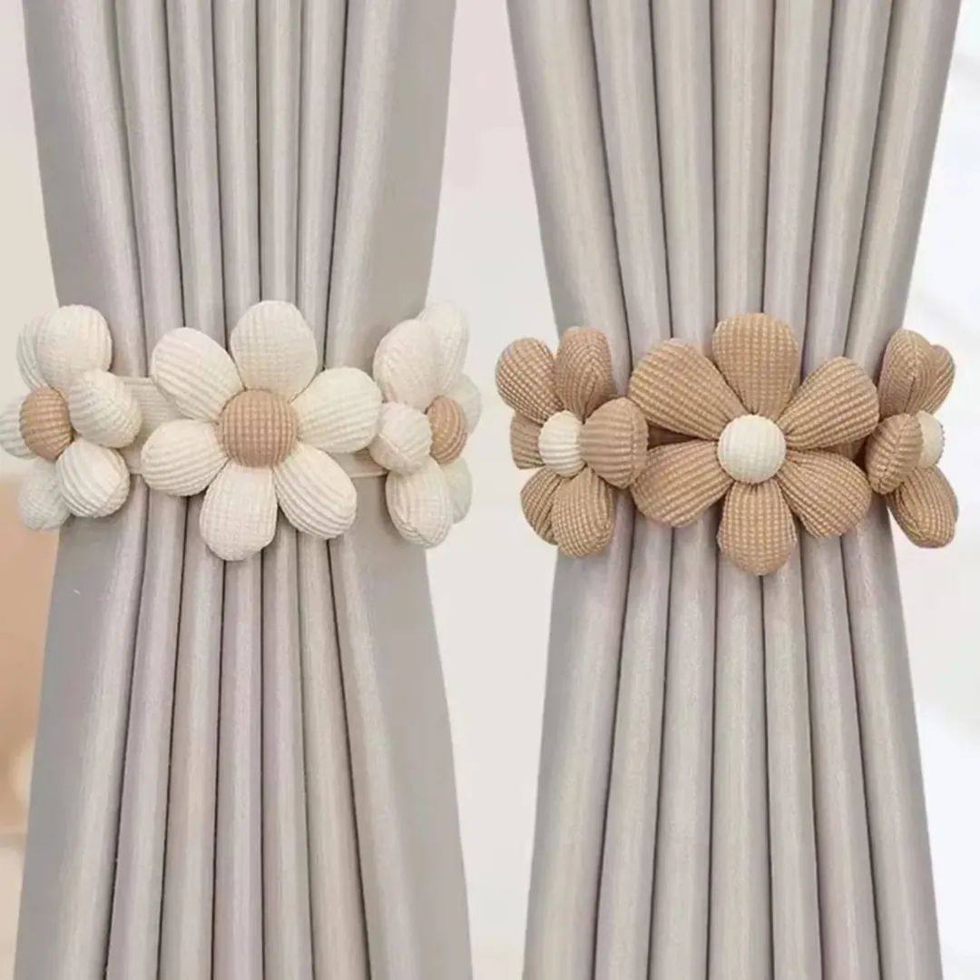1pc Handwoven Flower Curtain Tiebacks