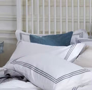 White luxury embroidered Egyptian cotton pillowcases, 2-piece set, 50×80cm
