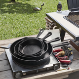 4pc Cast Iron Frying Cooking Pan