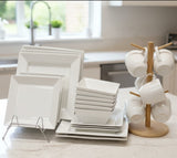 24pcs Ceramic Double Square Dinner Set