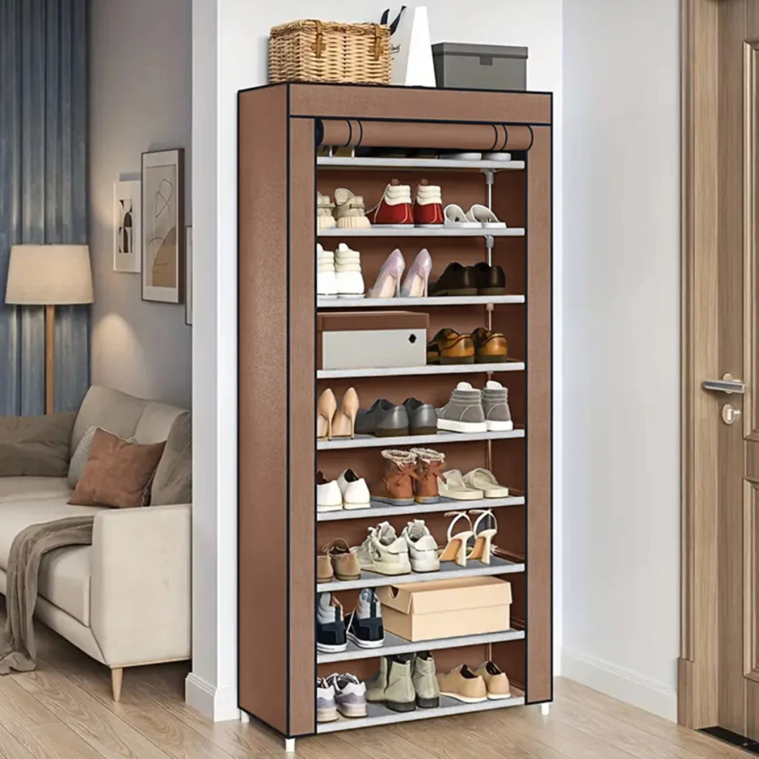 6-Tier Shoe Rack With Canvas Cover