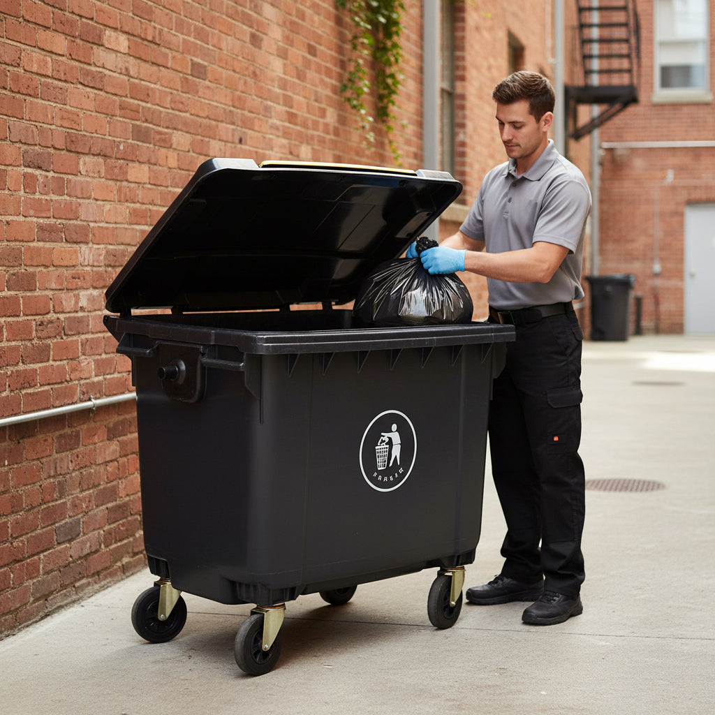 Super Large Size Dustbin With Wheels