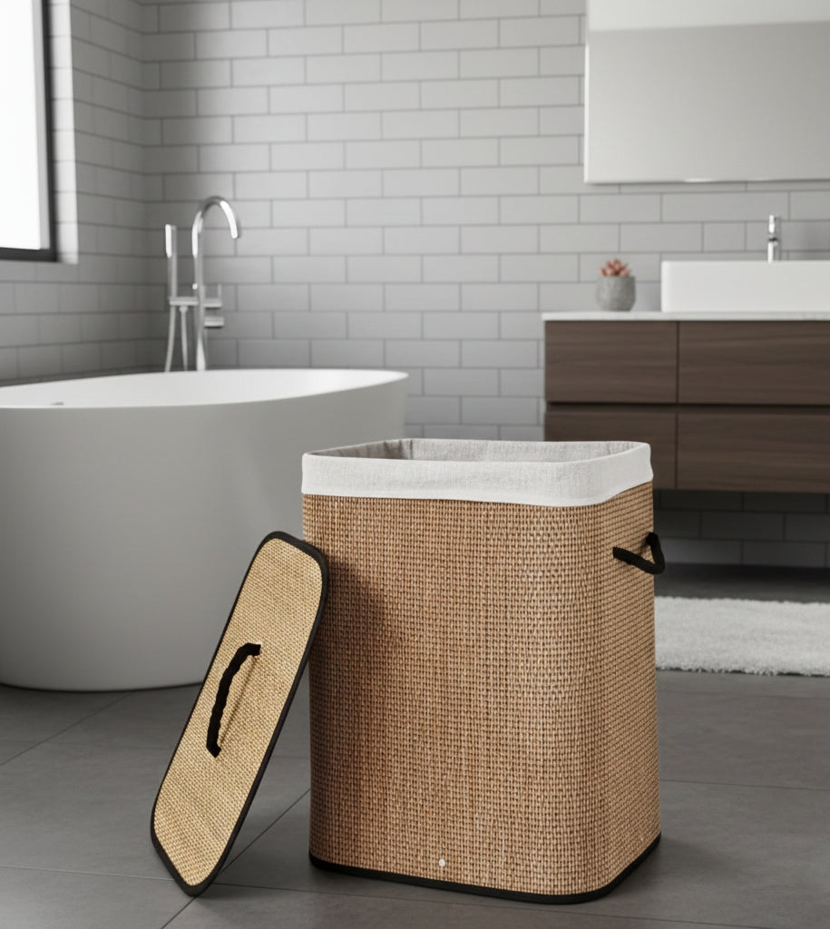 Bamboo Woven Laundry Basket